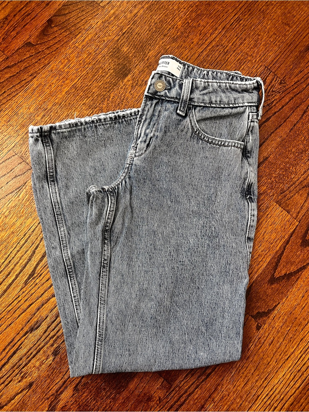 Hollister Women's Blue Relaxed Low-rise Jeans